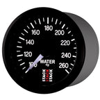 Autometer Stack 52mm 100-260 Deg F 1/8in NPTF Male Pro Stepper Motor Water Temp Gauge - Black AutoMeter Gauges