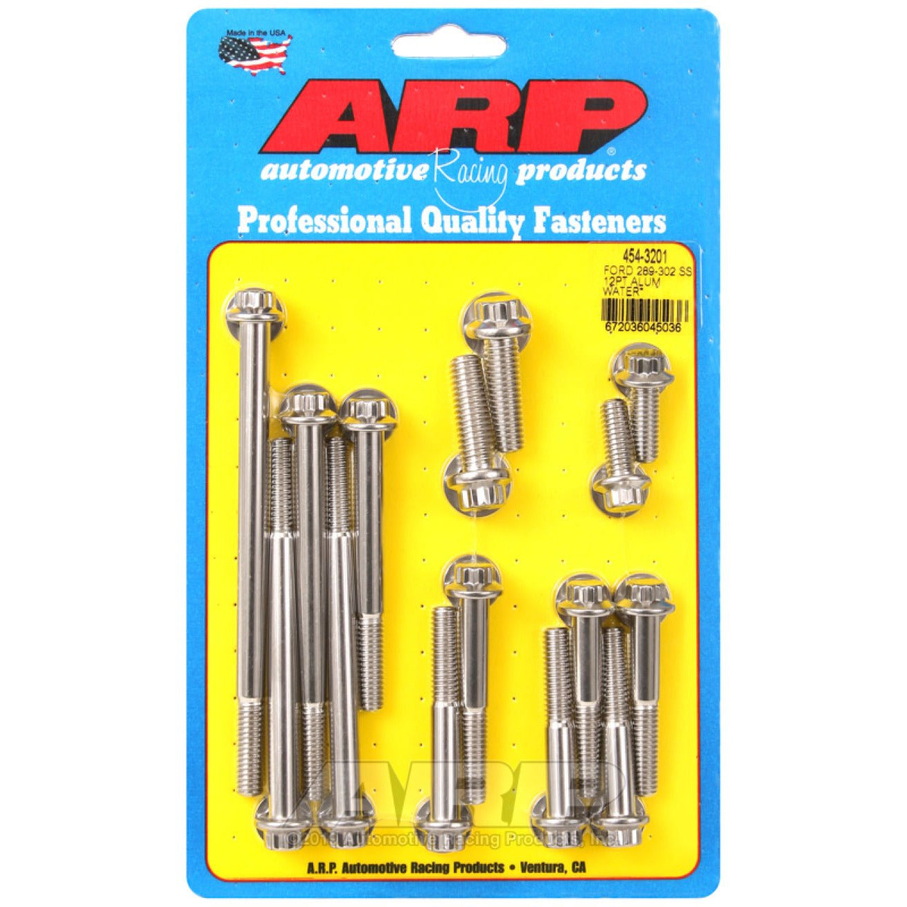 ARP Ford 289-302 SS 12pt Aluminum Water Pump and Front Cover Bolt Kit ARP Hardware Kits - Other