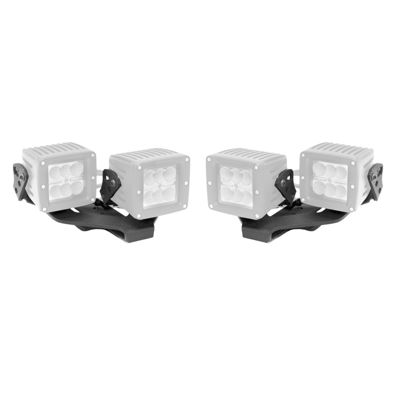 Go Rhino 18-20 Jeep Wrangler JL/JLU/Gladiator JT Light Mount - Two 3in Cubes