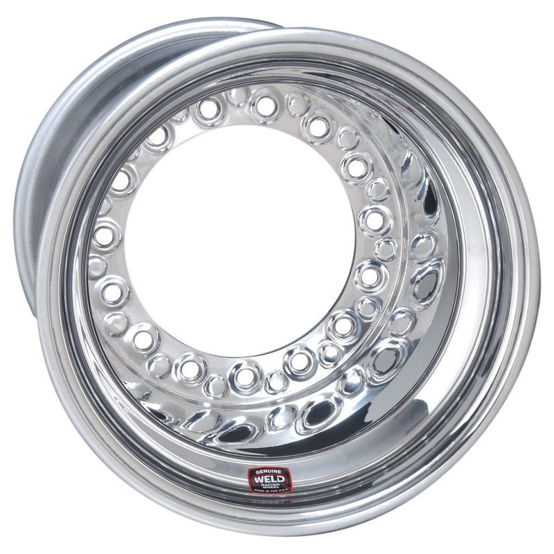 Weld Wide 5 HS Direct Mount 15x13 / 5x10.25 BP / 5in. BS Polished Assembly - Mod Beadlock Weld Wheels - Forged