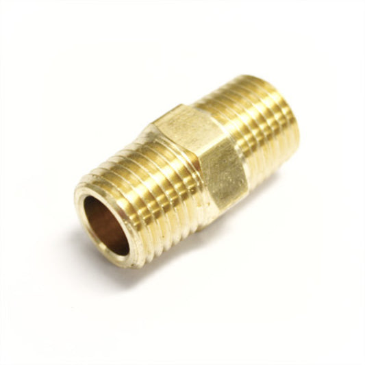 Ridetech Airline Fitting Nipple 1/4in NPT x 1in Long w/ Hex Ridetech Air Tank Components