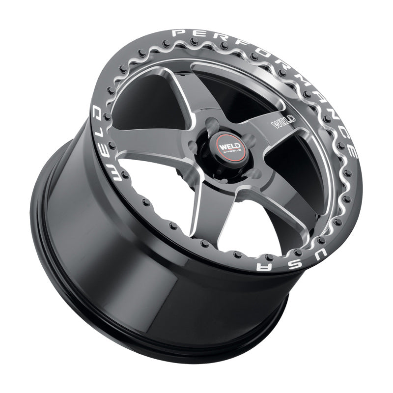 Weld S156 15x10 Ventura 6 Drag 6x139.7 ET38 BS7.00 Gloss BLK MIL DIA 106.1 Weld Wheels - Cast