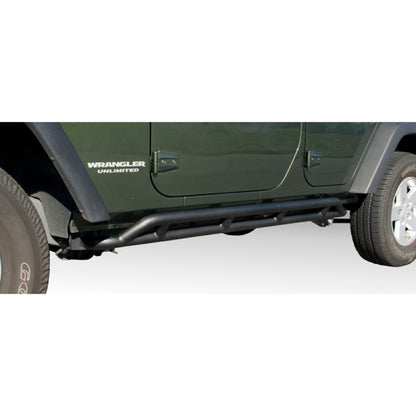 Rugged Ridge RRC Rocker Guards Black 07-18 4-Door Jeep Wrangler Rugged Ridge Body Armor & Rock Rails