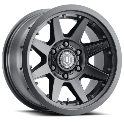 ICON Rebound Pro 17x8.5 6x135 6mm Offset 5in BS 87.1mm Bore Satin Black Wheel