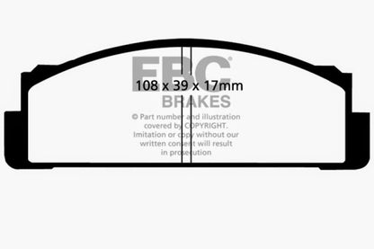 EBC 68-83 Fiat 124 1.6 Greenstuff Front Brake Pads