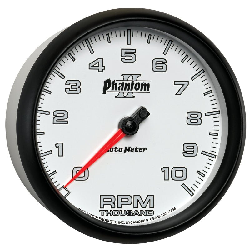 Autometer Phantom II 5in Electrical 10K RPM In-Dash Tachometer AutoMeter Gauges