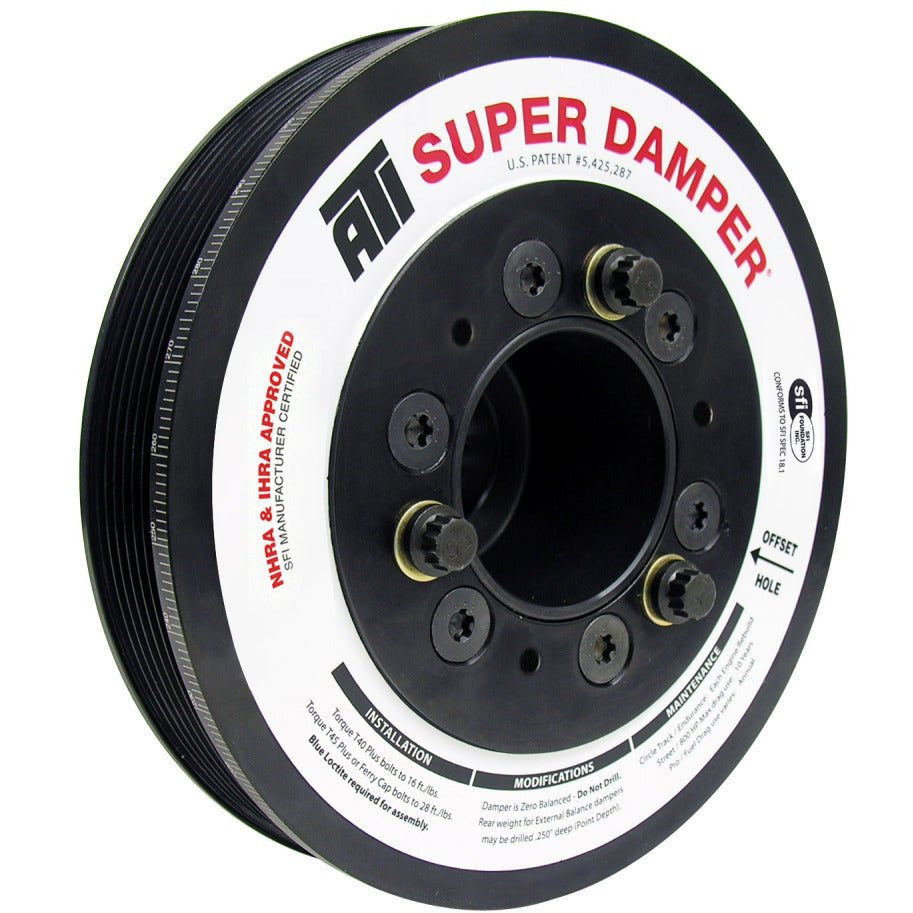ATI Damper - 7.48in - Alum - 6 Grv - Dodge - 05-10 - 17 Per OD - Non VVT 6.1L/392/426 - 3 Ring ATI Crankshaft Dampers
