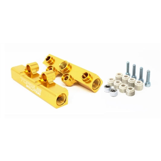 Torque Solution Top Feed Fuel Rails: 02-14 Subaru WRX / 07-18 STI - Gold Torque Solution Fuel Rails