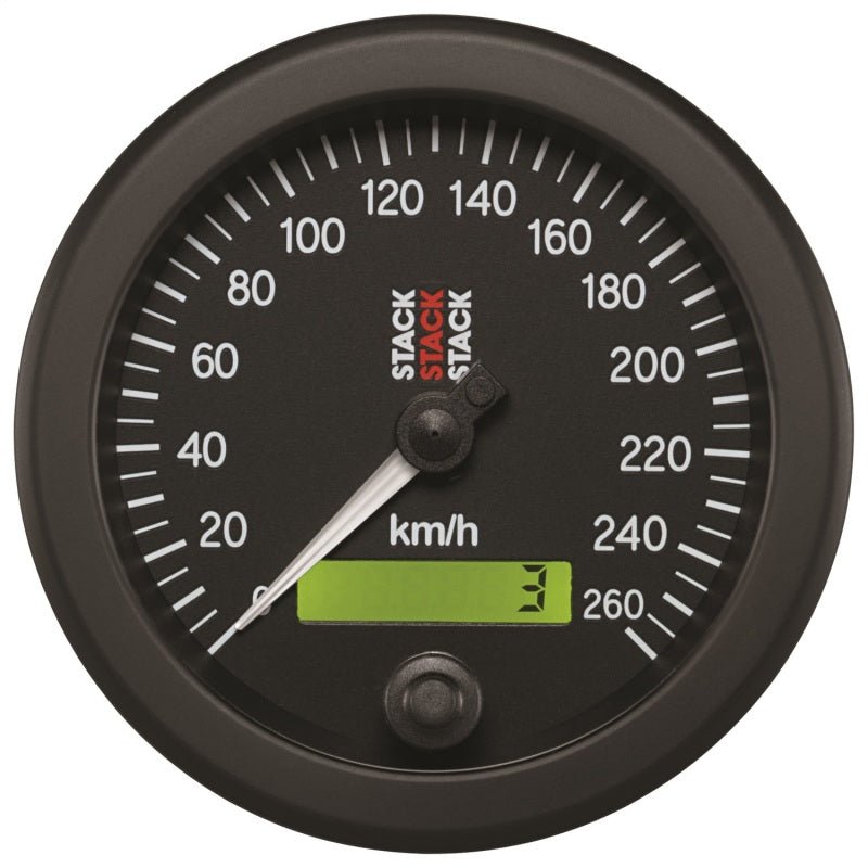 Autometer Stack 88mm 0-260 KM/H Electronic Speedometer - Black AutoMeter Gauges