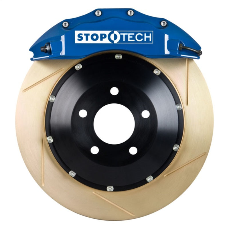 StopTech 14-15 Chevy Corvette Z51 Front BBK w/ Blue ST-60 380x32mm Zinc Coated Slotted Rotors Stoptech Big Brake Kits