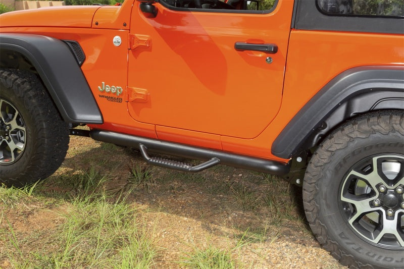 Rugged Ridge Spartan Nerf Bar Textured Black 18-20 Jeep Wrangler JL 2 Door Rugged Ridge Nerf Bars