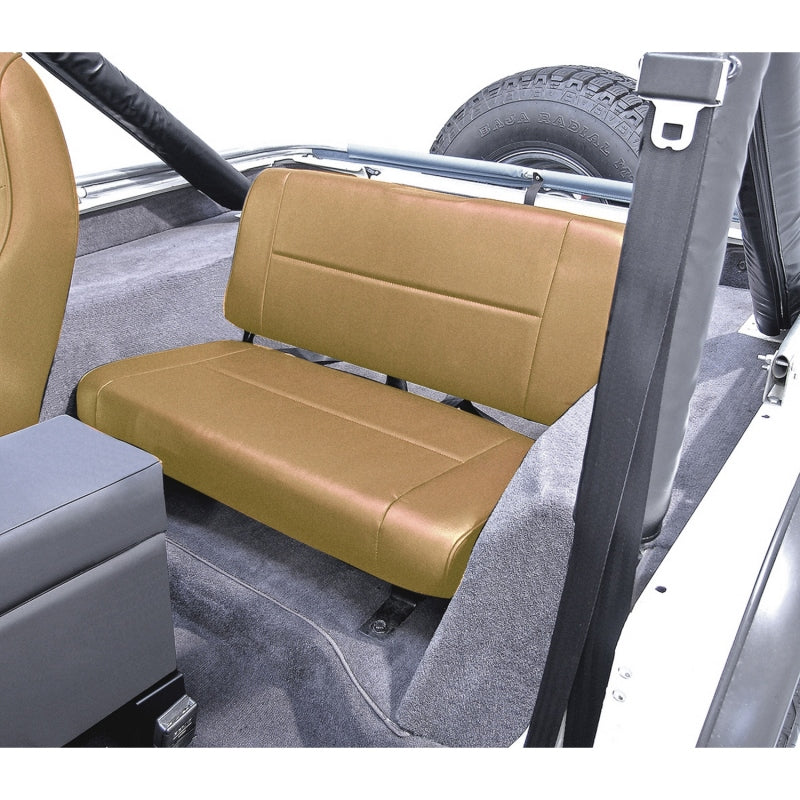 Rugged Ridge Fixed Rear Seat Tan 55-95 Jeep CJ / Jeep Wrangler Rugged Ridge Seat Brackets & Frames