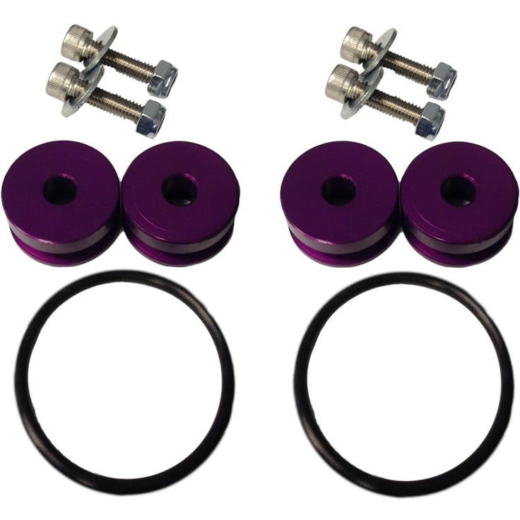 Torque Solution Billet Bumper Quick Release Kit (Purple): Universal Torque Solution Quick Release Adapters