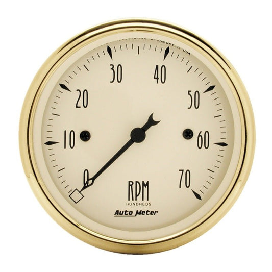 AutoMeter Golden Oldies 3-1/8in 0-7k Tachometer Gauge AutoMeter Gauges