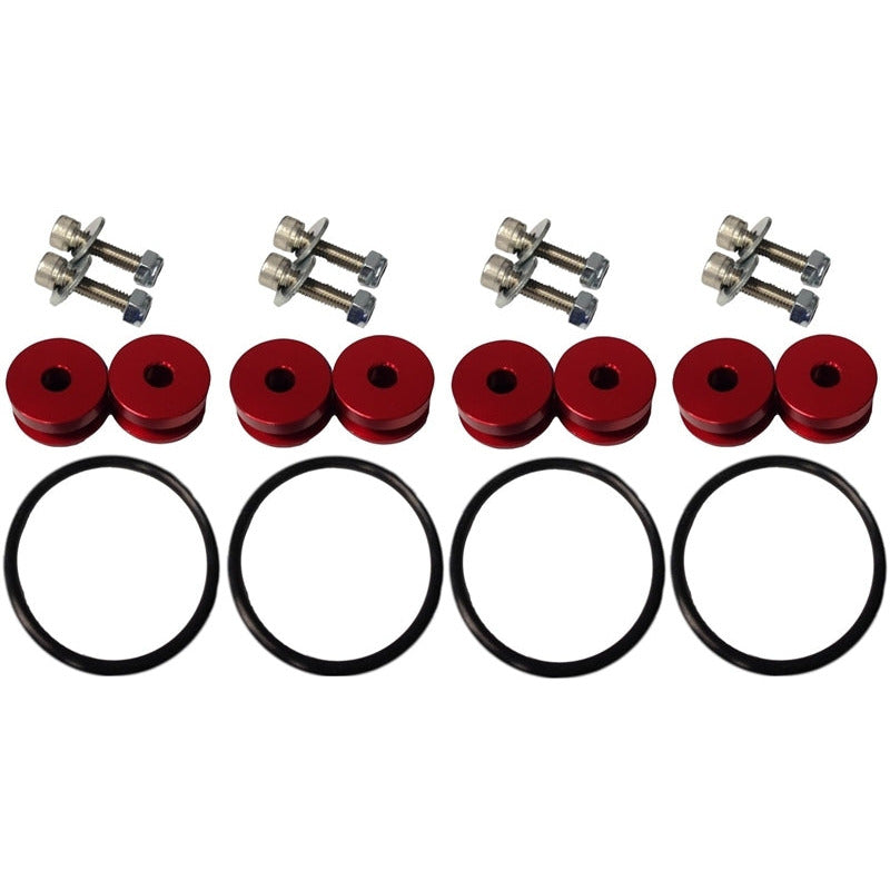 Torque Solution Billet Bumper Quick Release Kit Combo (Red): Universal Torque Solution Quick Release Adapters