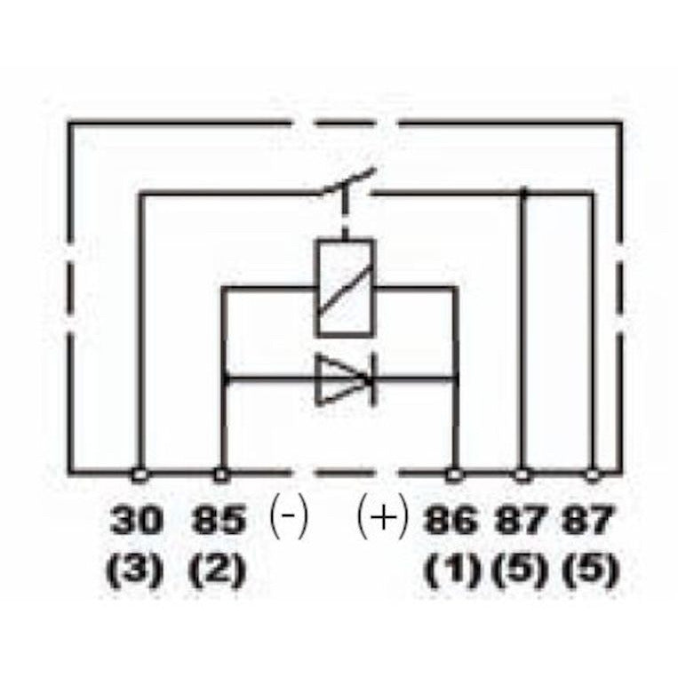 Hella RELAY MINI ISO 5P 12V SPST D87 DIO BKT Hella Bulbs