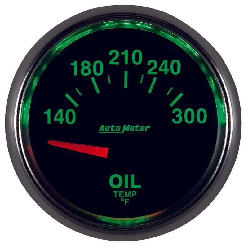 Autometer GS 52mm 140-300 Deg F Short Sweep Electronic Oil Temperature Gauge AutoMeter Gauges