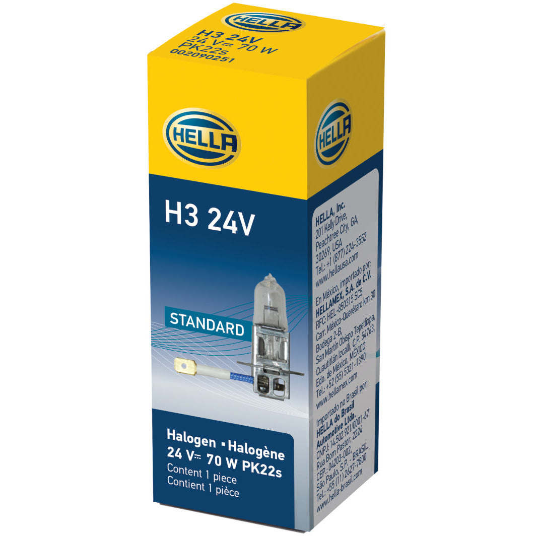 Hella H3 24V/70W PK22s T3.25 Halogen Bulb Hella Bulbs