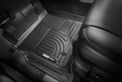 Husky Liners 19-23 GMC Sierra 1500 Double Cab Weatherbeater Black Front & 2nd Seat Floor Liners