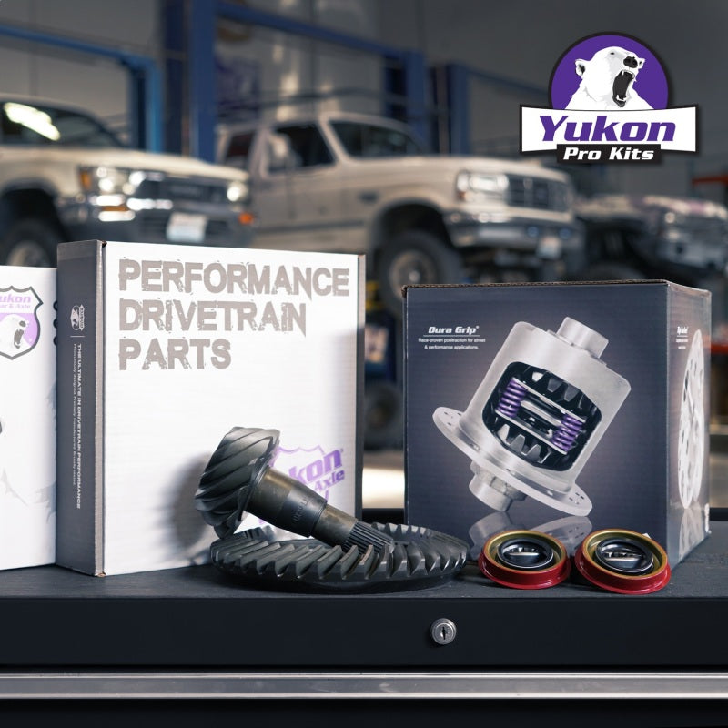 Yukon 8.5in GM 4.11 Rear Ring & Pinion Install Kit 30 Spline Positraction Axle Bearings and Seals