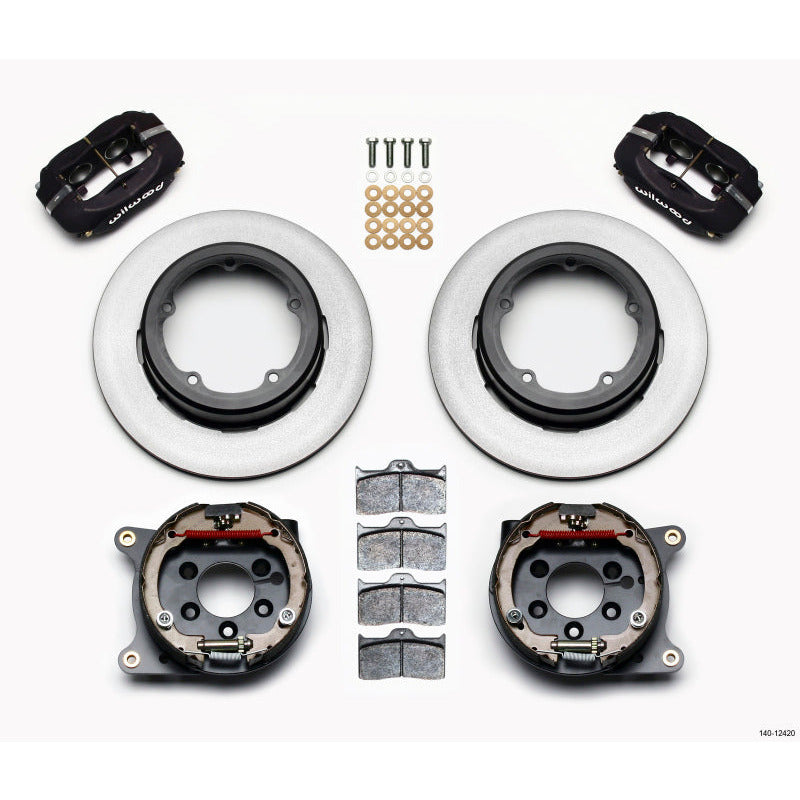 Wilwood Forged Dynalite P/S Park Brake Kit Strange Eng Floater 3.49in Offset Wilwood Big Brake Kits