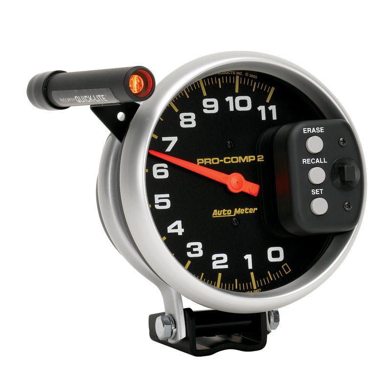 Autometer 5 inch 11000 RPM Single Range w/ Pro-Comp 2 & Memory Tachometer AutoMeter Gauges