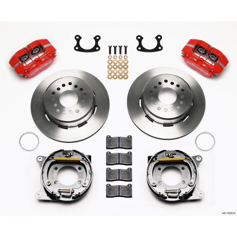 Wilwood Dynapro Dust-Boot P/S Park Brake Kit Red Small Ford 2.66in Offset Wilwood Big Brake Kits