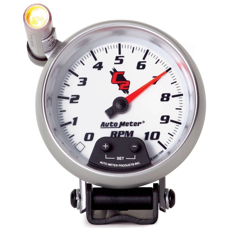 Autometer C2 3 3/4 inch 10000RPM In-Dash Tachometer w/ Ext. Quick-Lite AutoMeter Gauges