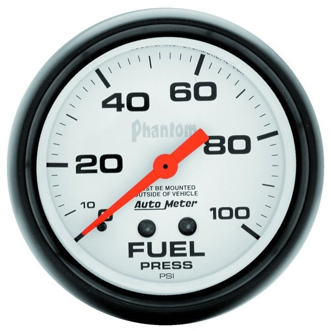Autometer Phantom 66.7mm 0-100 PSI Mechanical Fuel Pressure Gauge AutoMeter Gauges