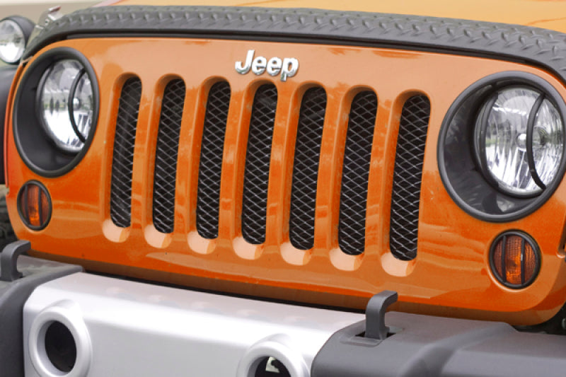 Rugged Ridge Mesh Grille Insert Black 07-18 Jeep Wrangler Rugged Ridge Grilles