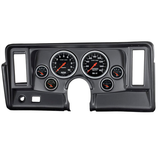 Autometer Sport-Comp 66-76 Nova Dash Kit 6pc Tach / MPH / Fuel / Oil / WTMP / Volt AutoMeter Gauges