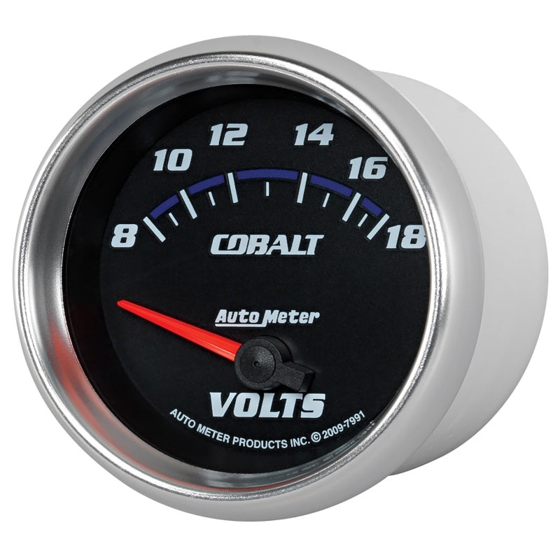 AutoMeter Gauge Voltmeter 2-5/8in. 18V Electric Cobalt AutoMeter Gauges