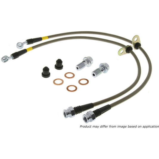 StopTech 90-96 Nissan 300ZX Stainless Steel BBK Front Brake Lines Stoptech Brake Line Kits