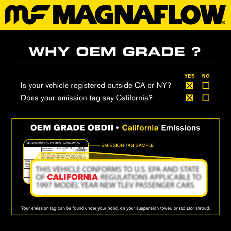 MagnaFlow Direct Fit Catalytic Converter 07-09 Toyota Camry 2.4L