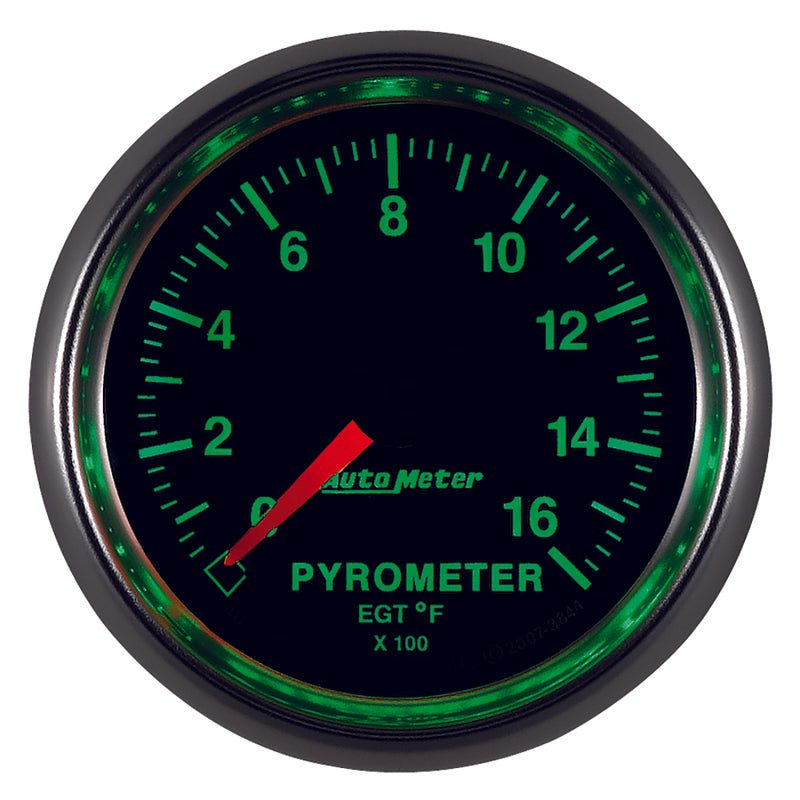 Autometer GS 0-1600 degree F Full Sweep Electronic Pyrometer Gauge AutoMeter Gauges