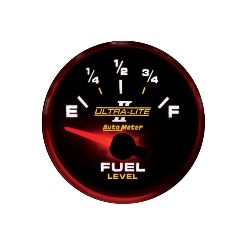 Autometer Ultra-Lite II 52mm 240-33 OHMS Short Sweep Electronic Fuel Level Gauge AutoMeter Gauges