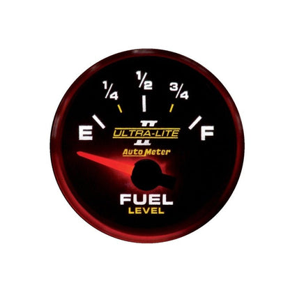 Autometer Ultra-Lite II 52mm 240-33 OHMS Short Sweep Electronic Fuel Level Gauge AutoMeter Gauges