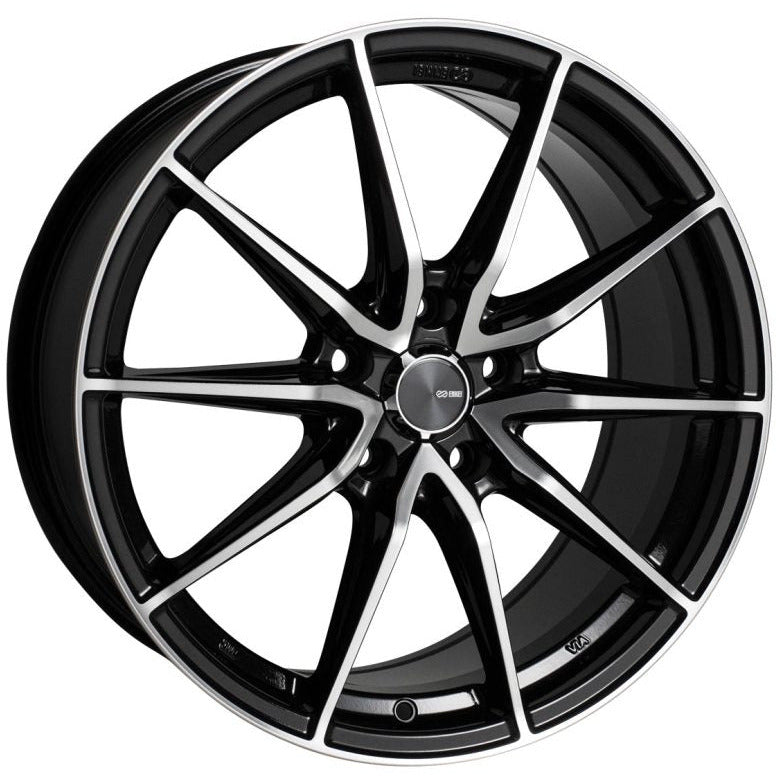 Enkei DRACO 17x7.5 5x114.3 38mm Offset 72.6mm Bore Black Machined Wheel Enkei Wheels - Cast
