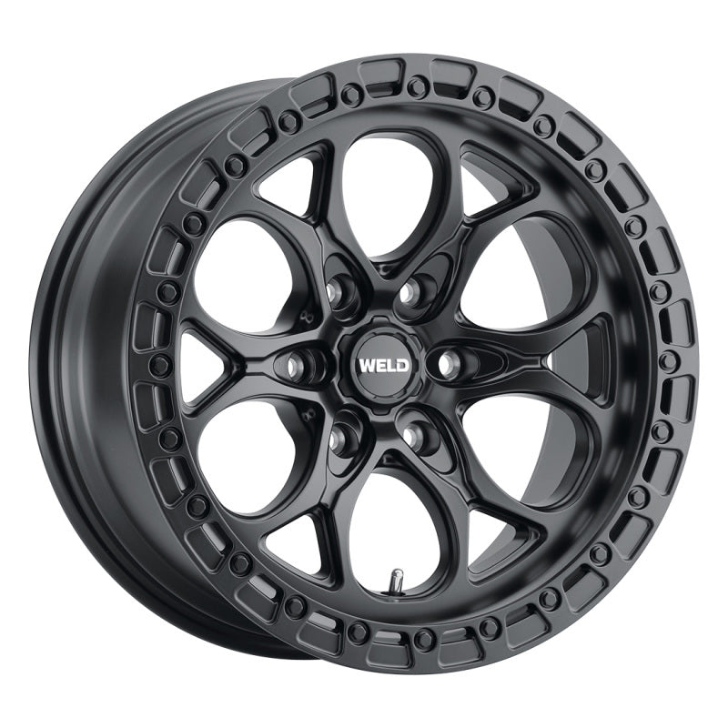 Weld Off-Road Ledge Six W108 20x9 / 6x139.7 BP / 5 In BS Satin Black Wheel Weld Wheels - Forged