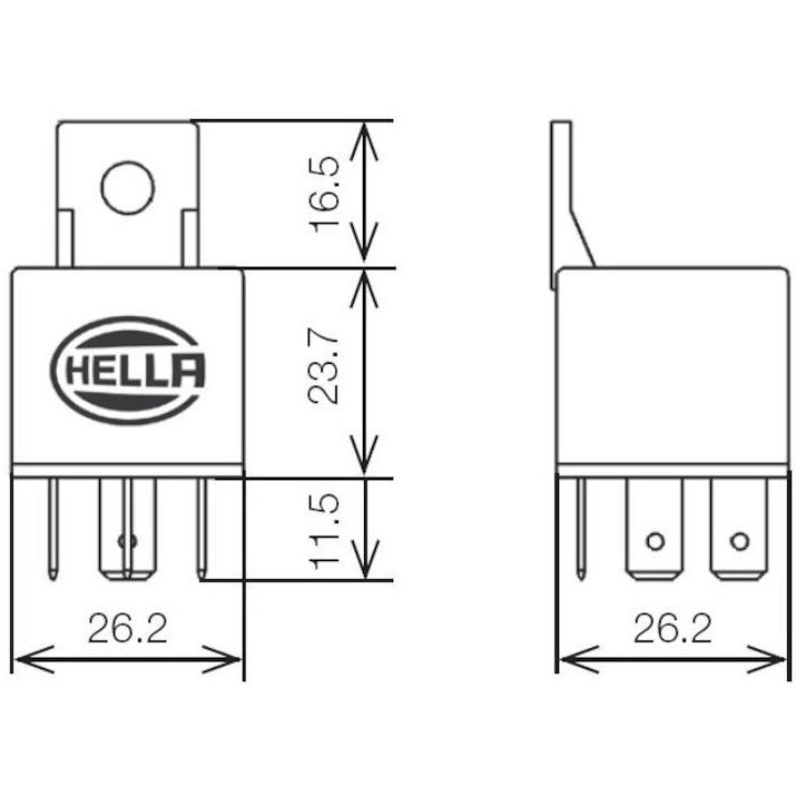 Hella Relay Mini Iso 5 Pole 24V Spdt Res Bkt Hella Light Accessories and Wiring