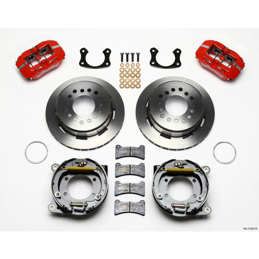 Wilwood Dynapro Low-Profile 11.00in P-Brake Kit - Red Small Ford 2.50in Offset Wilwood Big Brake Kits