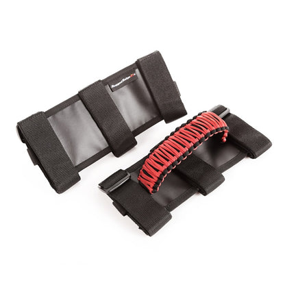 Rugged Ridge Paracord Grab Handles Red/Black Pair Rugged Ridge Dash & Interior Trim