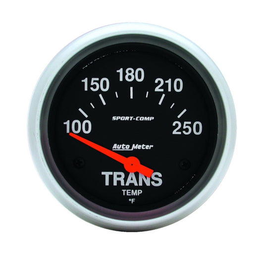 Autometer Sport-Comp 2-5/8in 100-250 Degrees (F) ElectricTransmission Temp Gauge AutoMeter Gauges