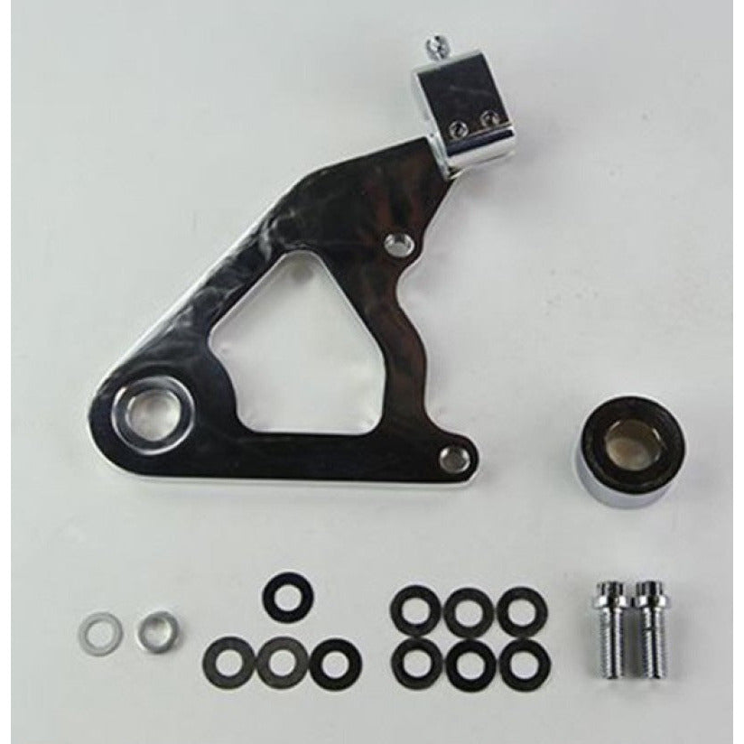 Wilwood Caliper Mounting Kit Polished w/Bracket GP310 2000-Present Softail Wilwood Brake Hardware