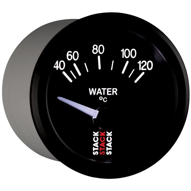 Autometer 52mm Stack Instruments 40-120 Degree C Electric Water Temperature Gauge - Black AutoMeter Gauges