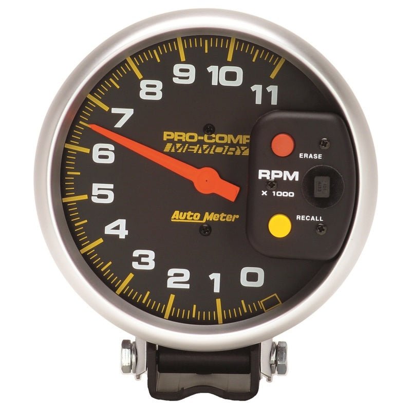 Autometer Pro-Comp 5in 0-11000 RPM Pedestal w/Peak Memory Tachometer AutoMeter Gauges