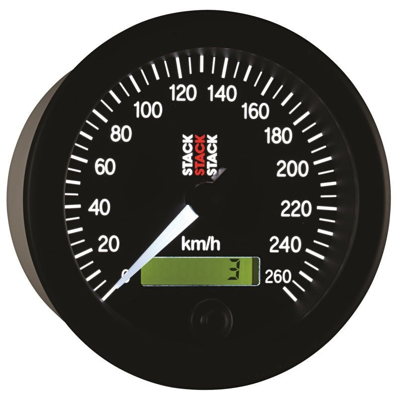 Autometer Stack 88mm 0-260 KM/H Electronic Speedometer - Black AutoMeter Gauges