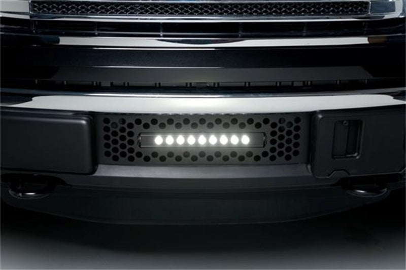 Putco 11-14 Ford F-150 EcoBoost SS Black Punch Bumper Grille Insert w/ 10in Luminix Light Bar