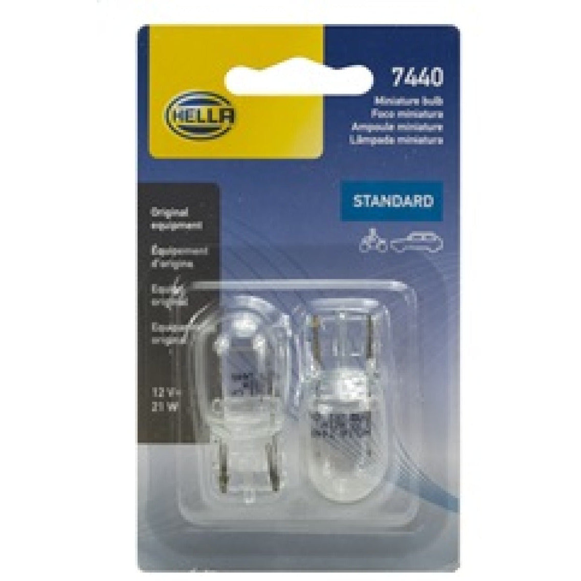 Hella Bulb 7440 12V 21W W3X16D T65 (2) Hella Bulbs