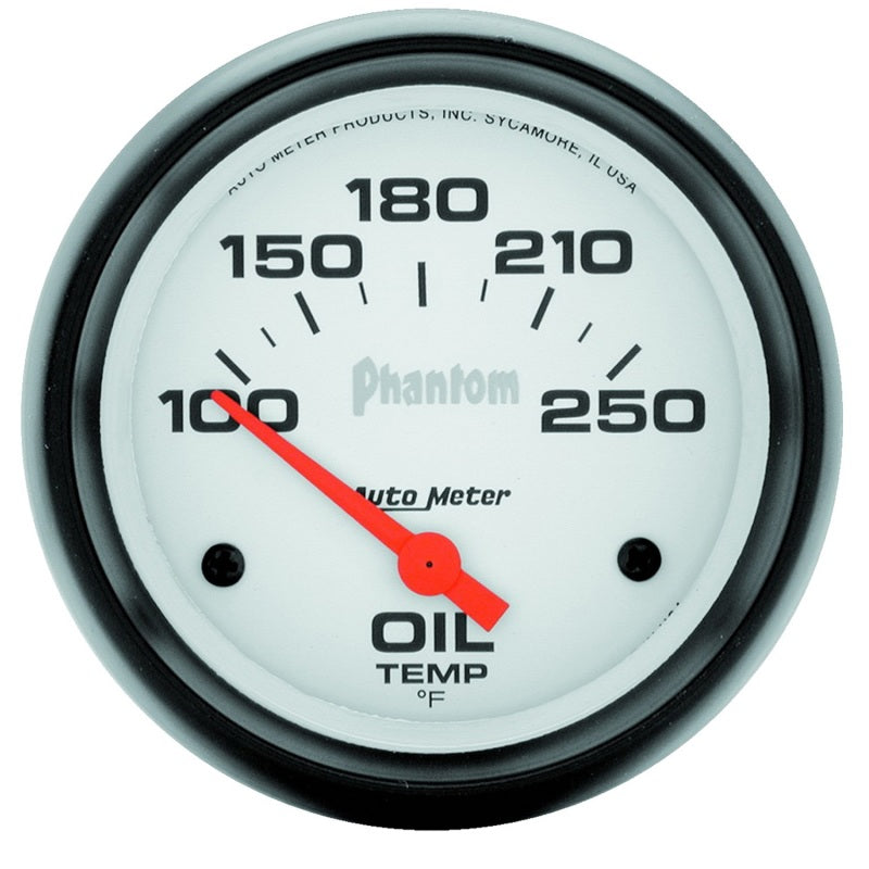 AutoMeter Gauge Oil Temp 2-5/8in. 100-250 Deg. F Electric Phantom AutoMeter Gauges